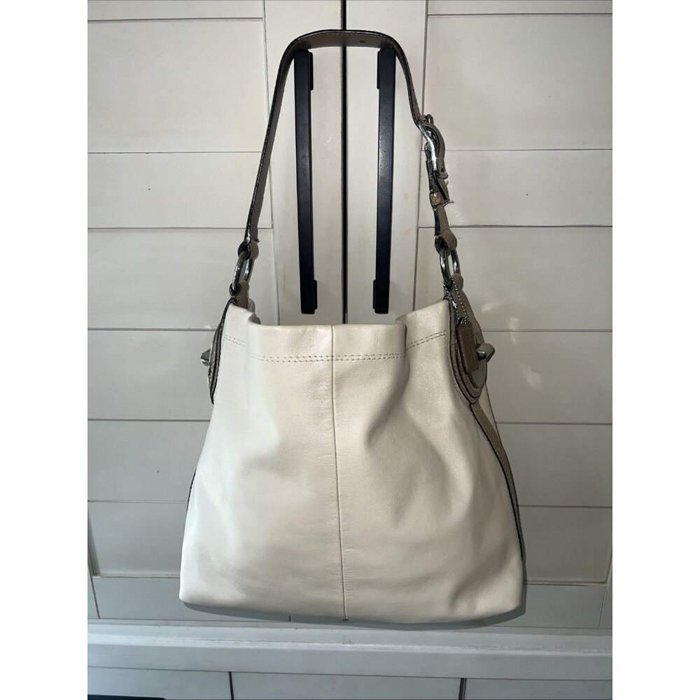 COACH purse Y2K Penelope Cream Tan Leather Hobo Adjustable Strap Shoulder Bag - Picture 1 of 8